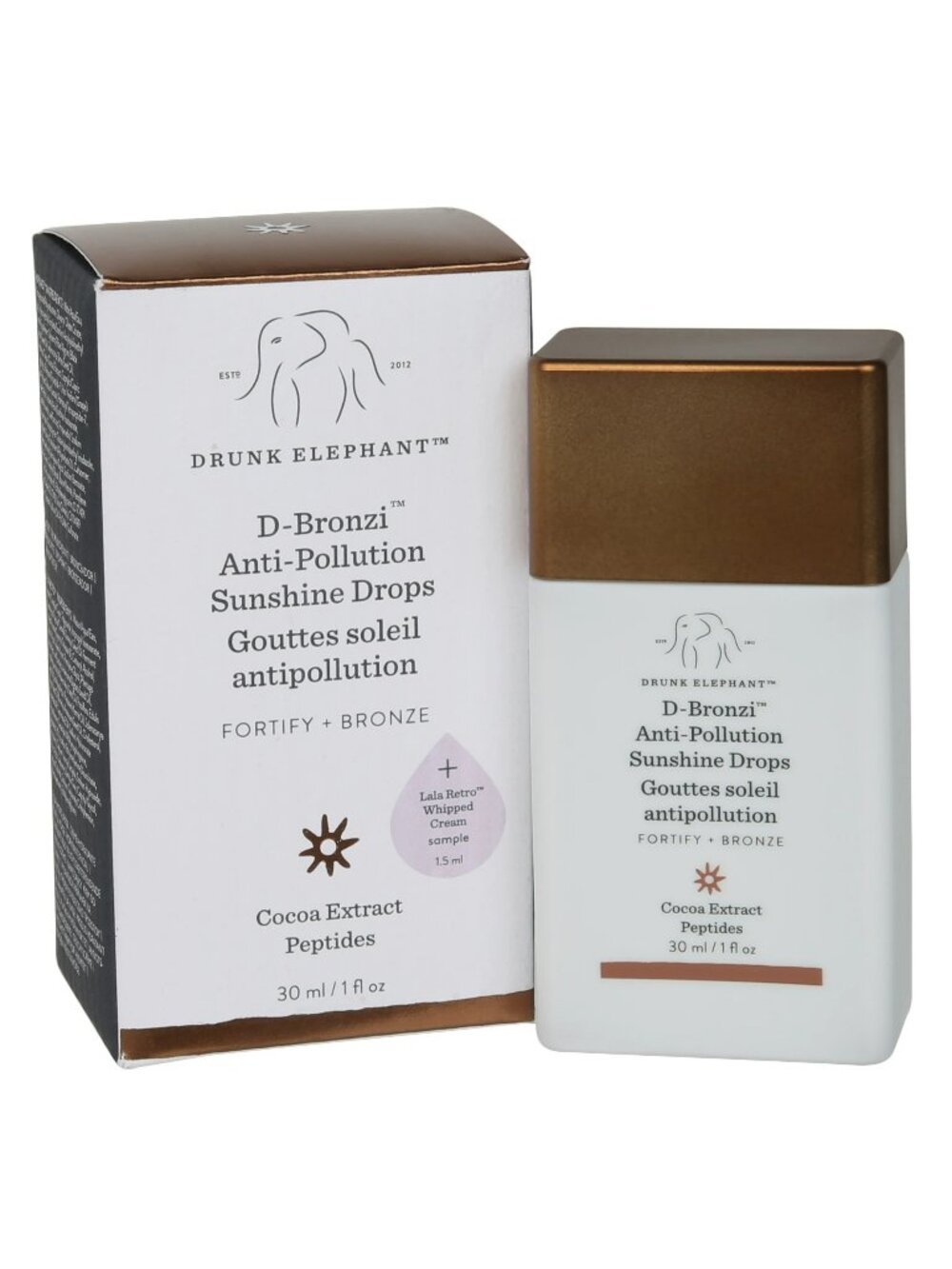 Drunk Elephant D-Bronzi Anti-Pollution Sunshine Drops 30ml With Cocoa Extract &